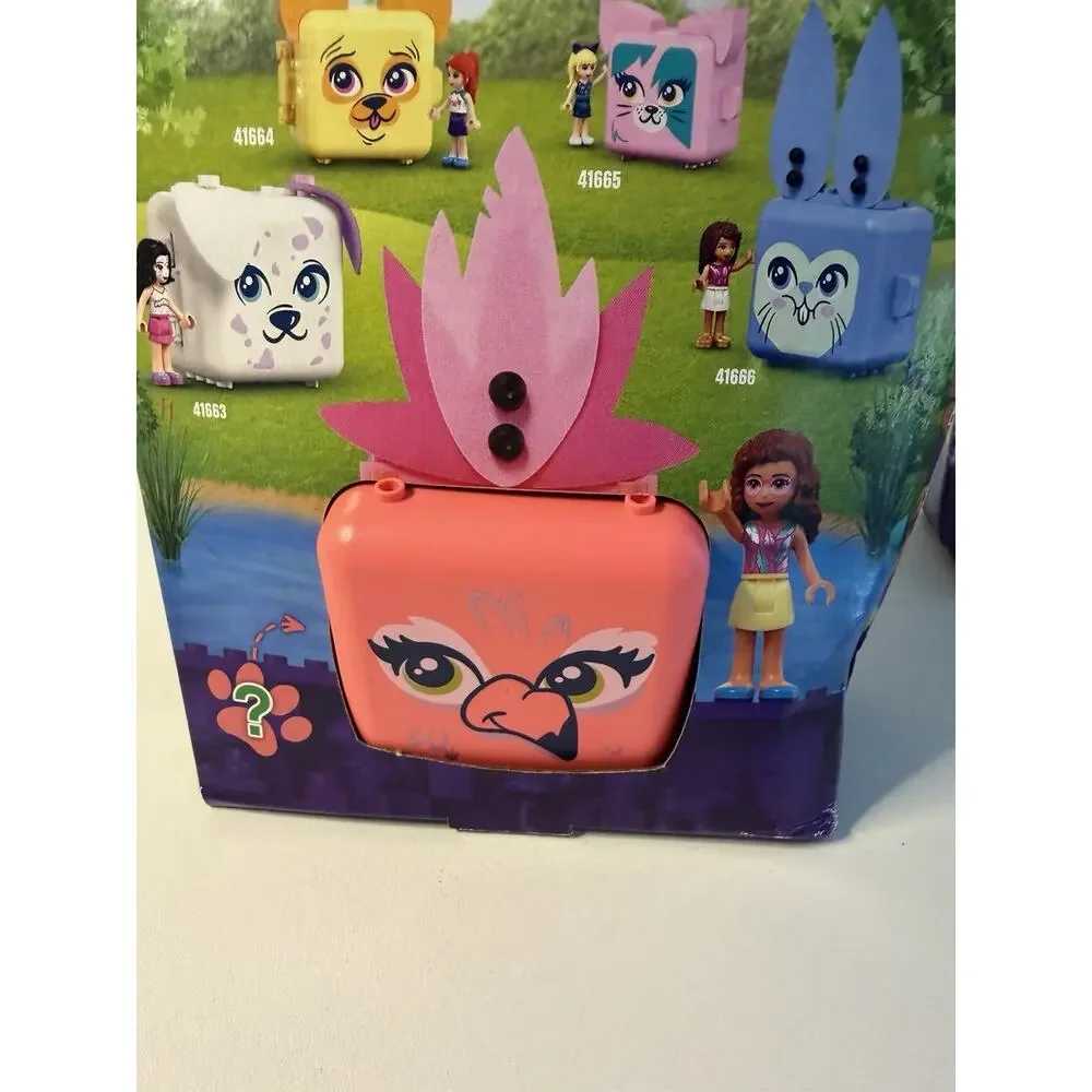New Lot 2 Lego Friends Olivia Flamingo Emma Dalmatian Cube 41662 41663